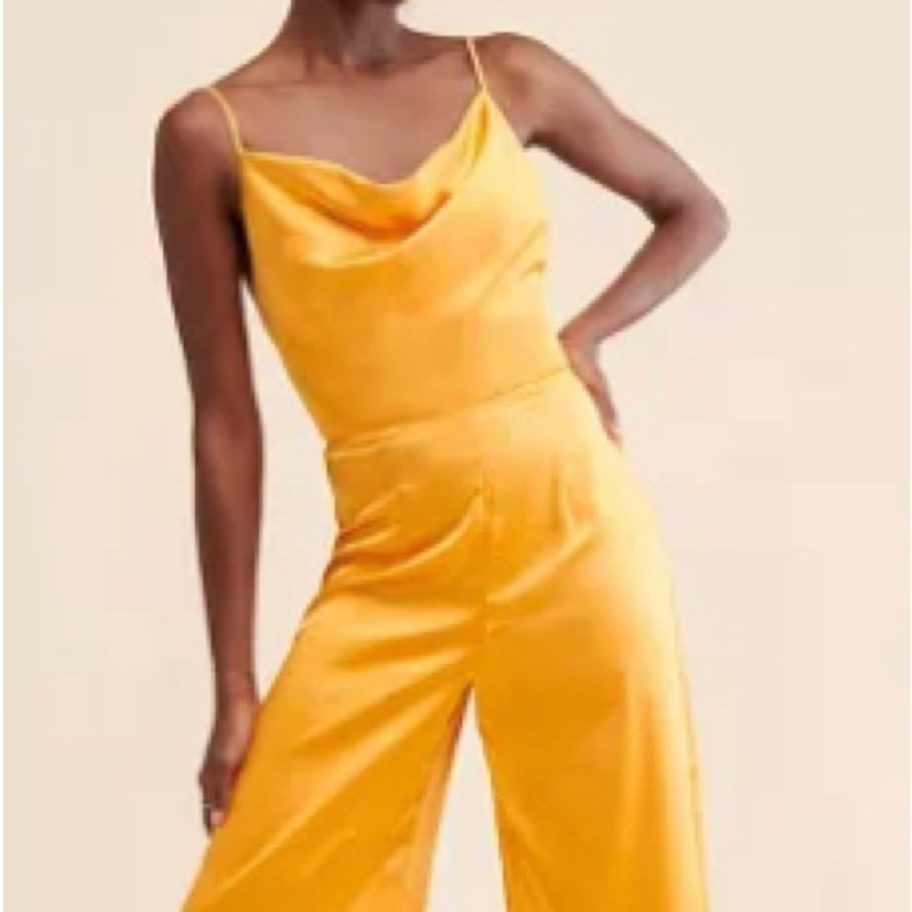 Gold Satin Jumpsuit